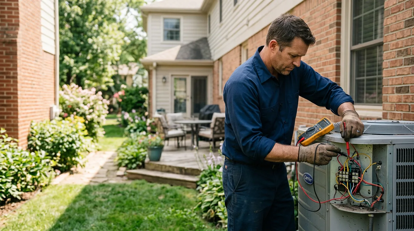 HVAC technician working near Corning, OH